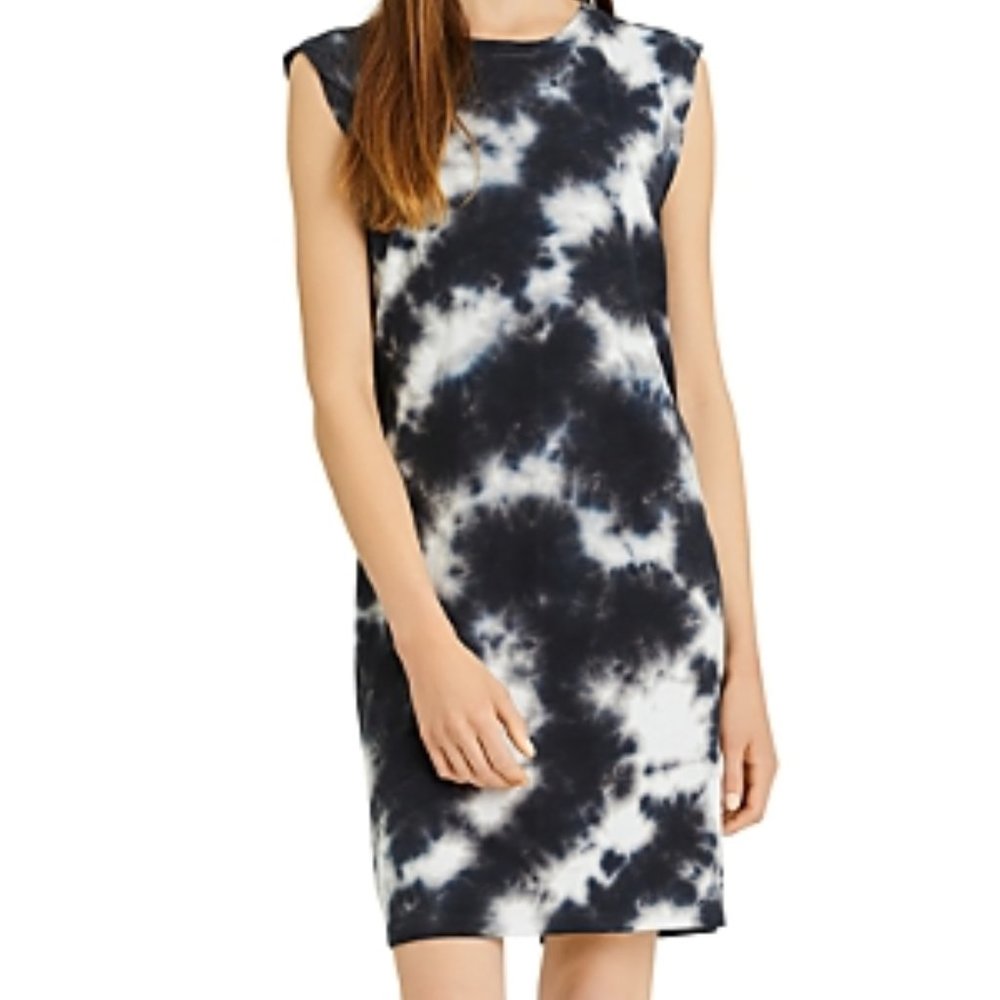 Sanctuary - Easy Way Camo T Shirt Dress (Black+White Tie Dye)